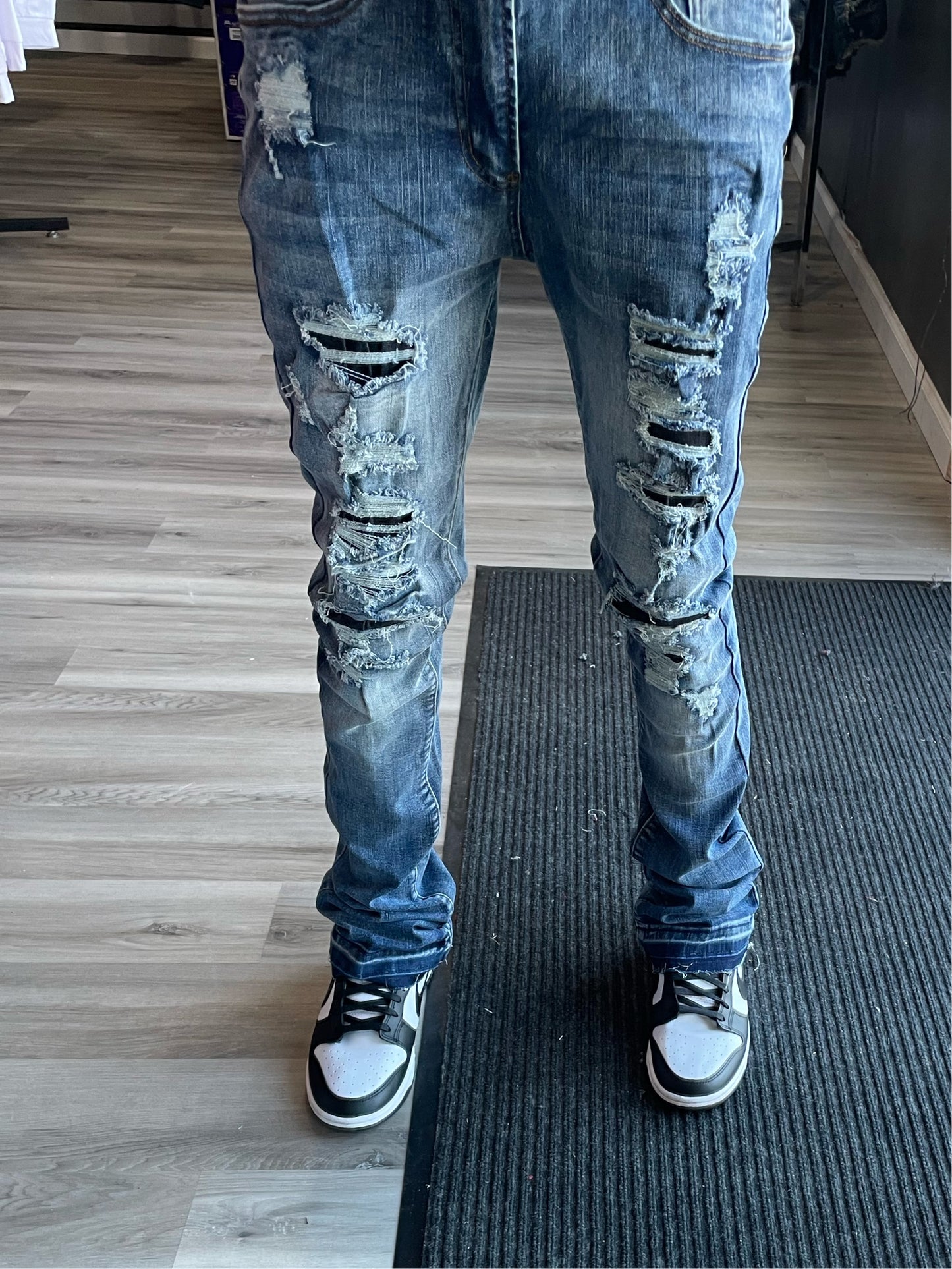 Dark Blue Jean Stacks