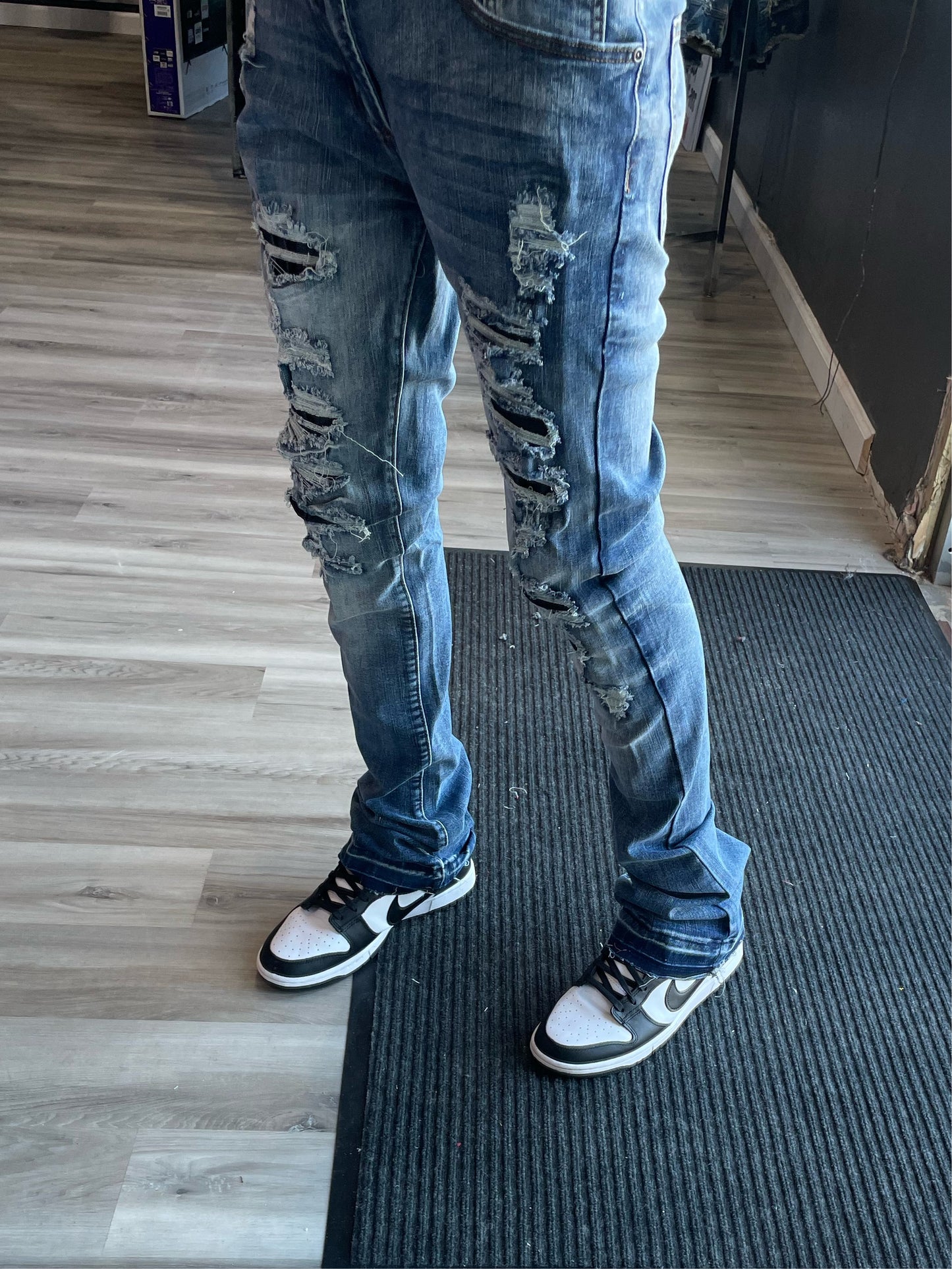 Dark Blue Jean Stacks