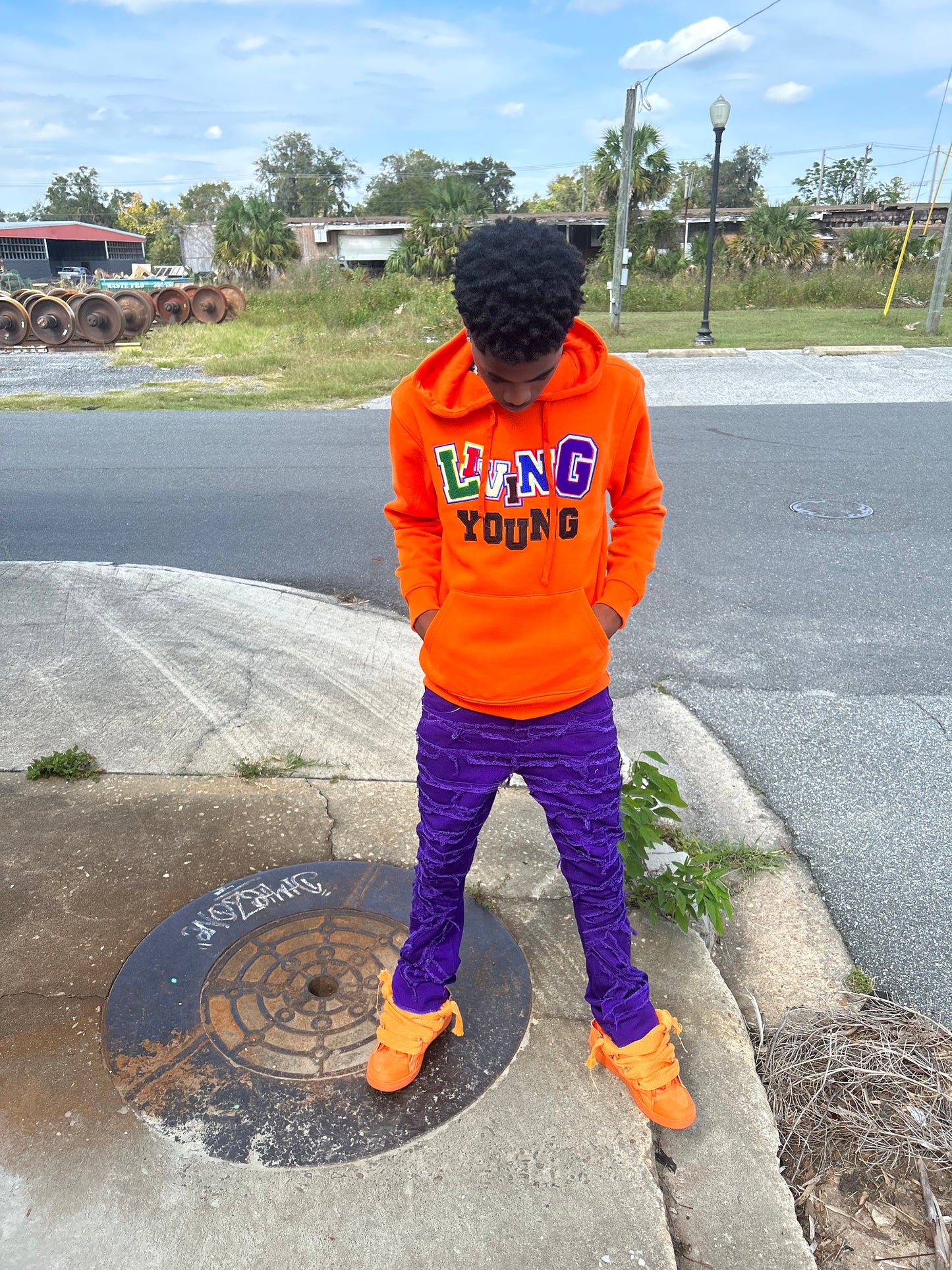 Living Young Hoodie Orange