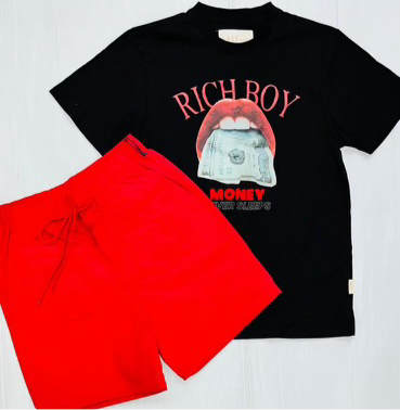 Black & Red Richboy Tee