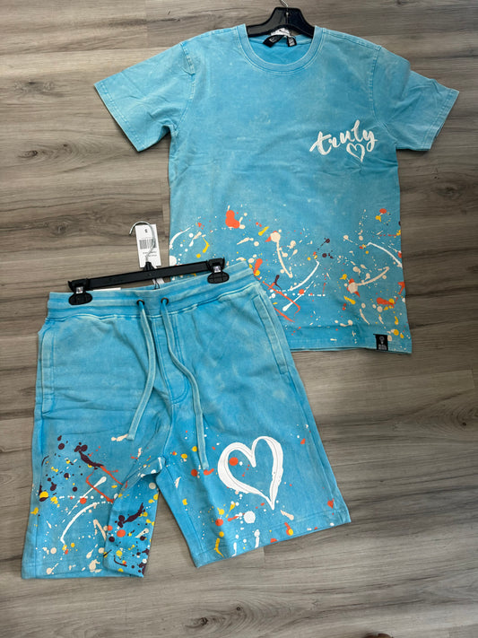 Blue splat Shirt (set)