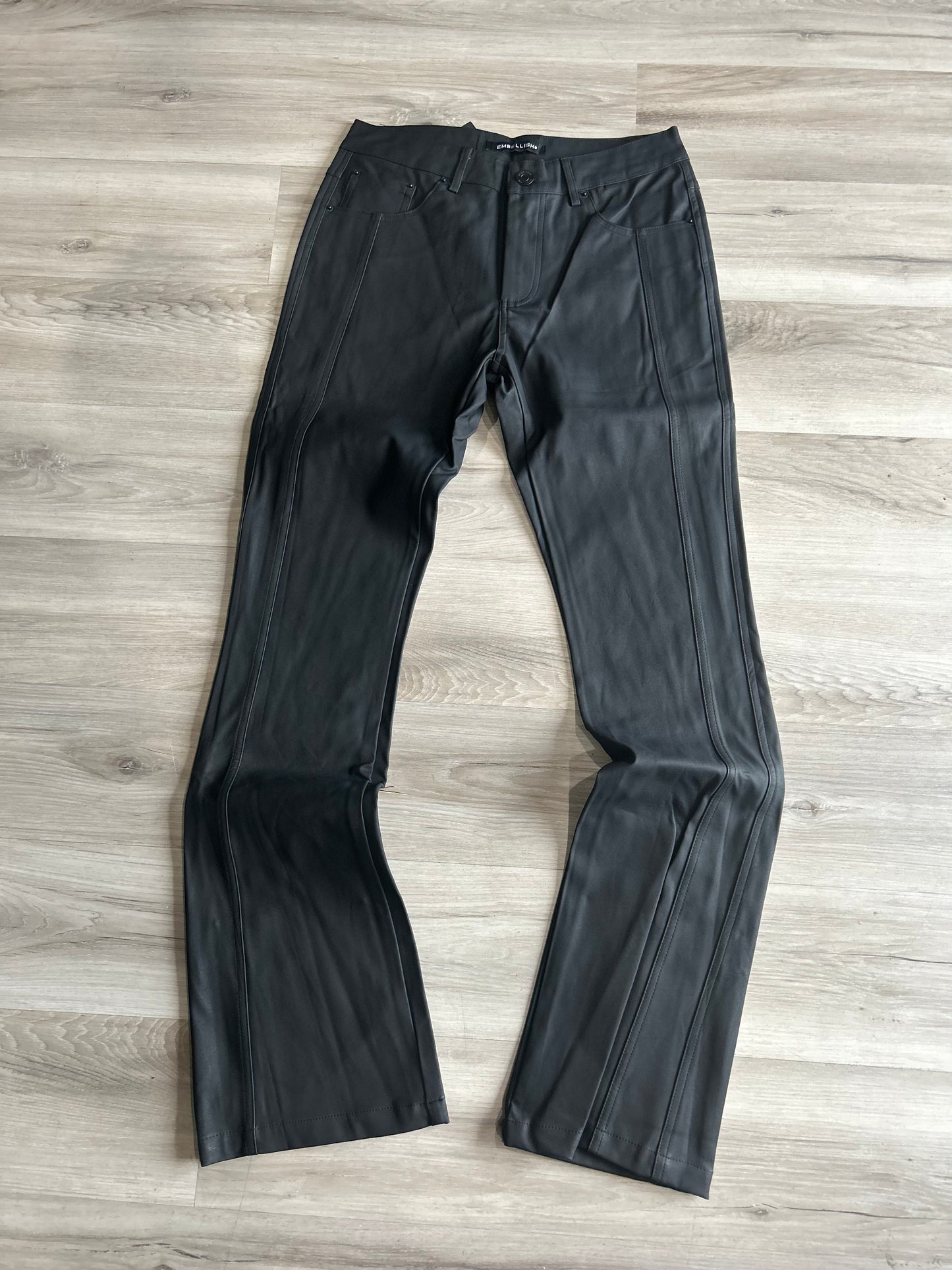 Triple Black Matte Flared Jeans