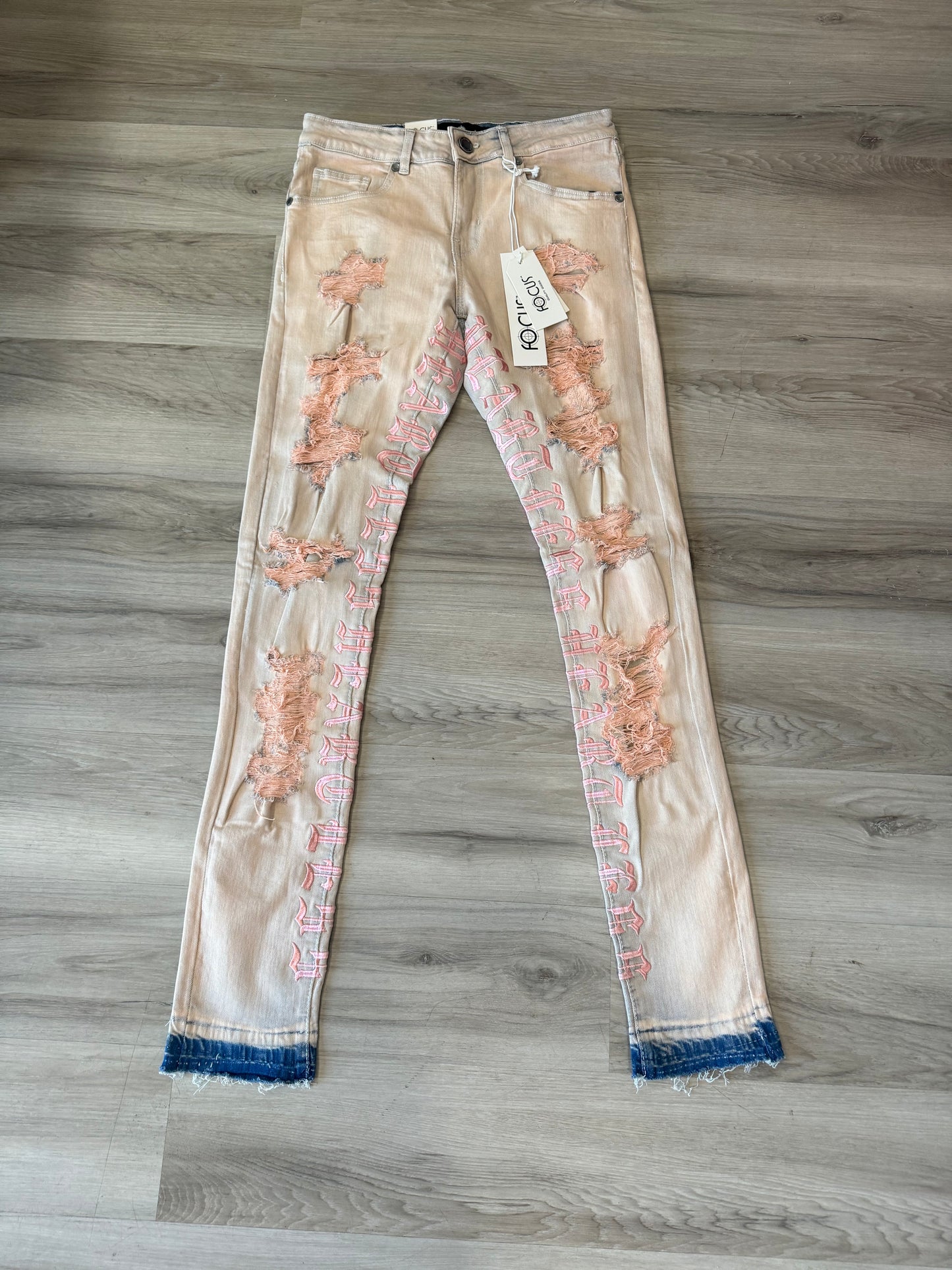 Pink Gut slim jeans