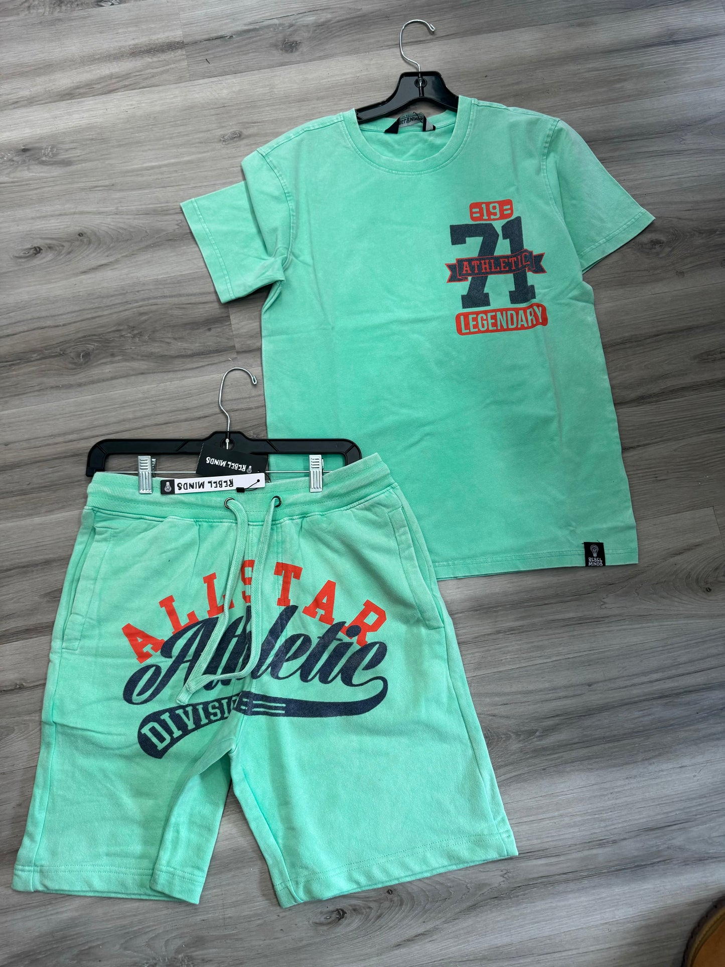 Teal Varsity Shorts (set)