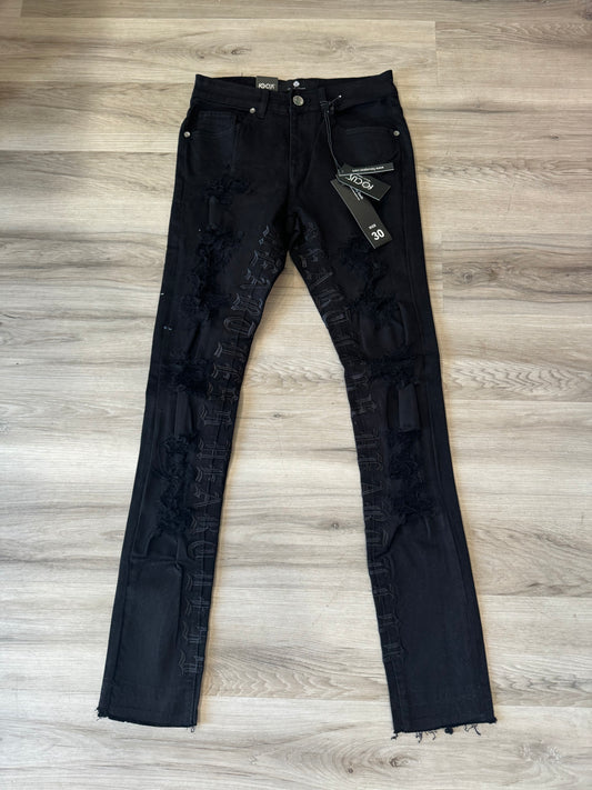 Black Gut Slim Jeans