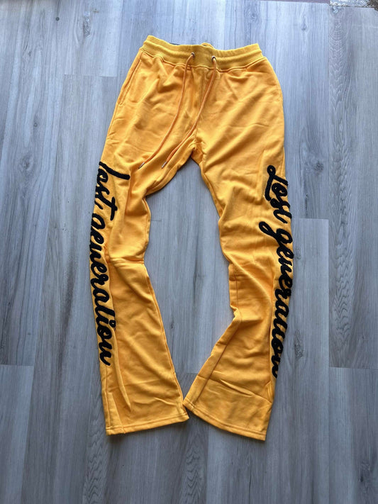 Yellow LG Stacked Sweats