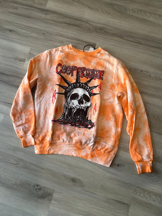 Orange Tie die Crewneck