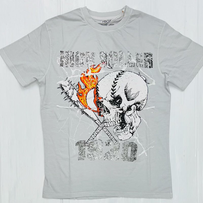 Gray High Roller Skull Top