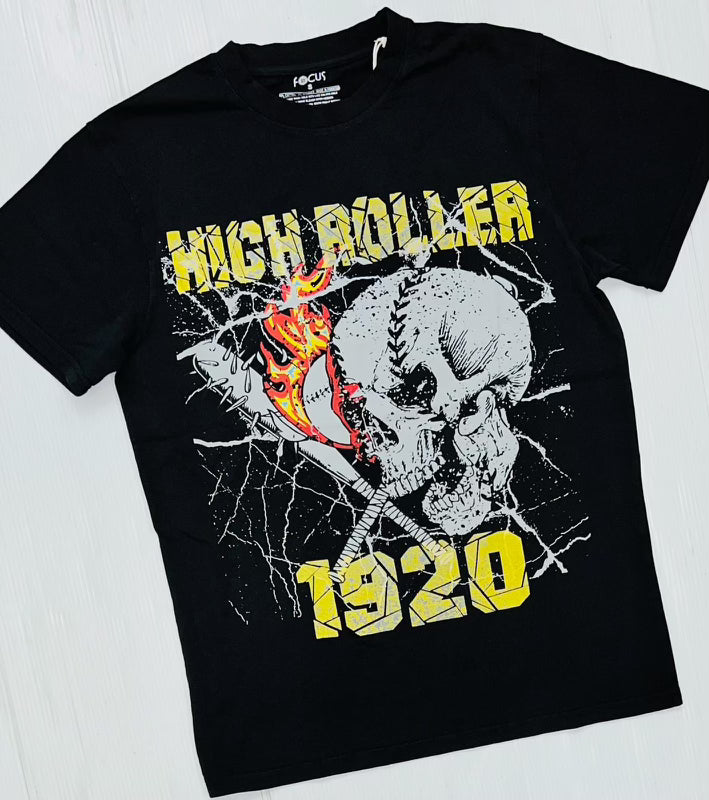 Black High Roller Skull Top