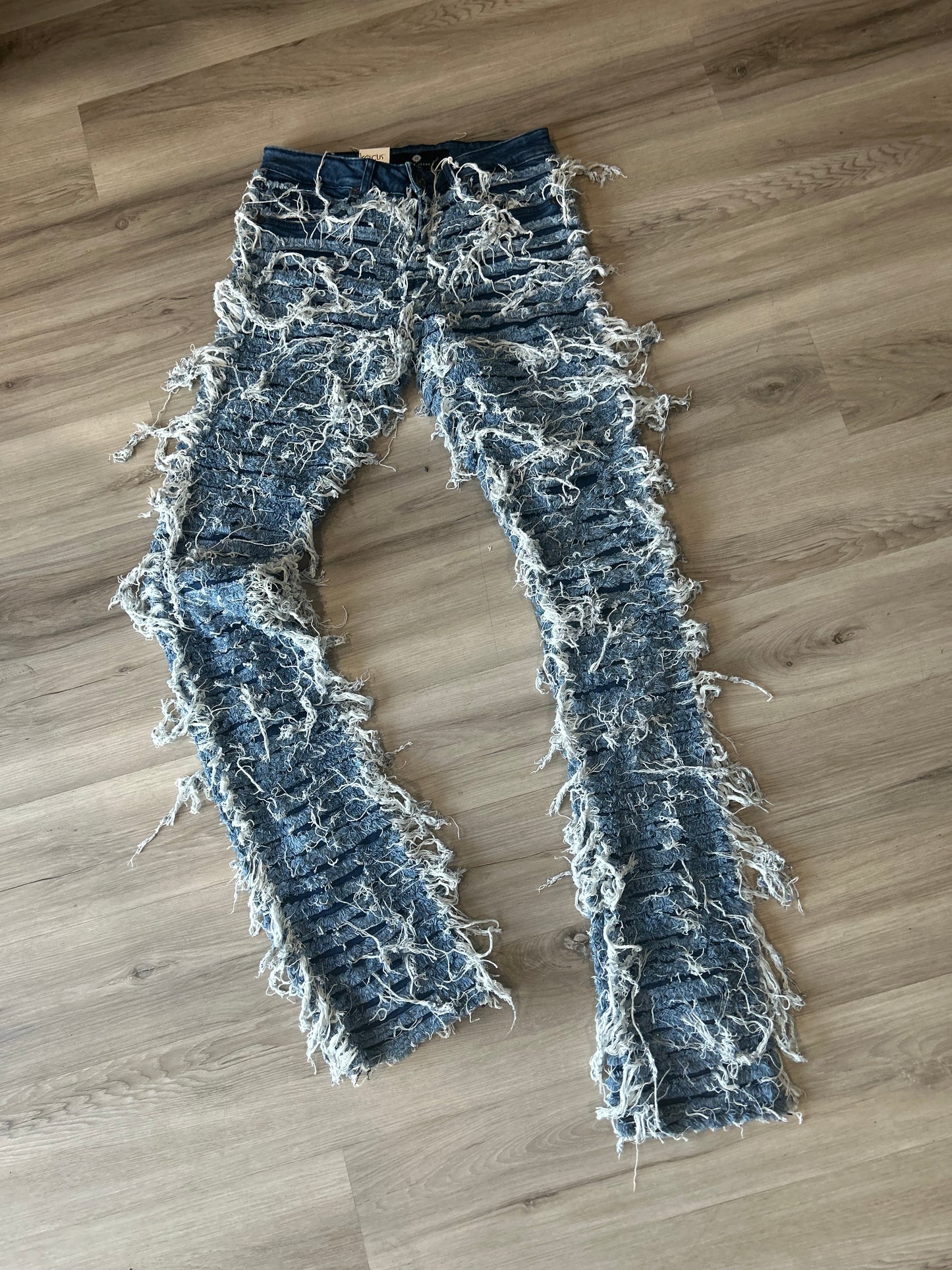 Super Distressed Denim Stacks