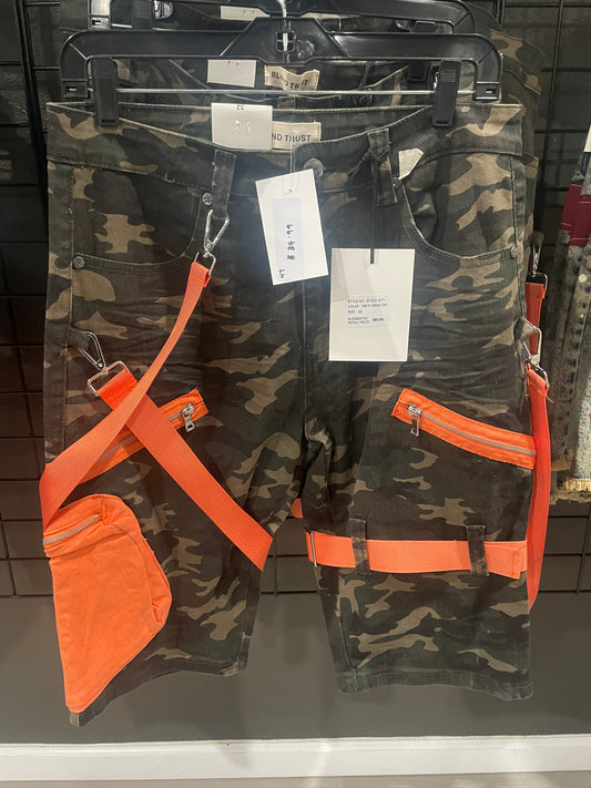 Camo orange shorts